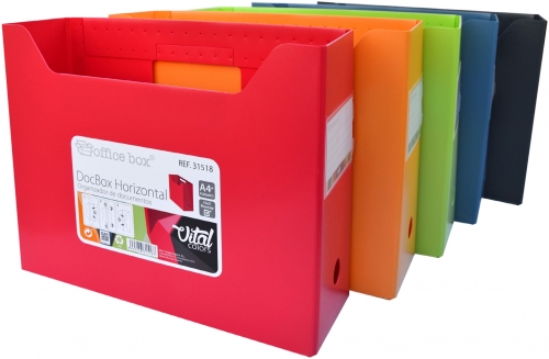 Suport orizontal Office box, Vital Colors, pliabil 10mm, culori asortate 